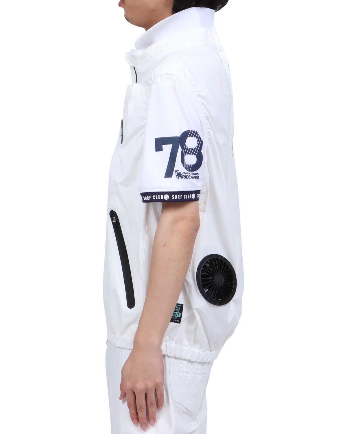 ホワイト：173cm63kg(Lサイズ着用)