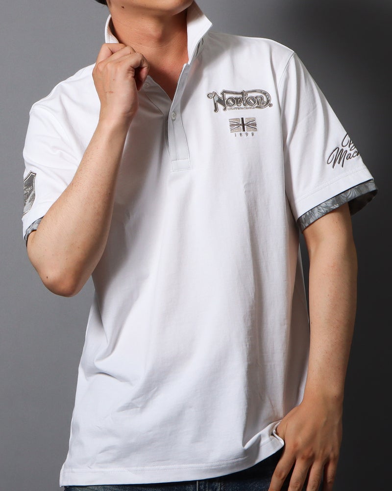 ホワイト：178cm/75kg(Lサイズ着用)