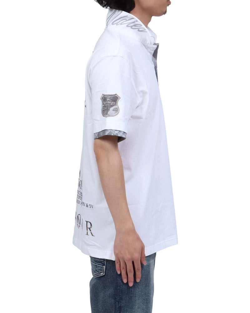 ホワイト：173cm63kg(Lサイズ着用)