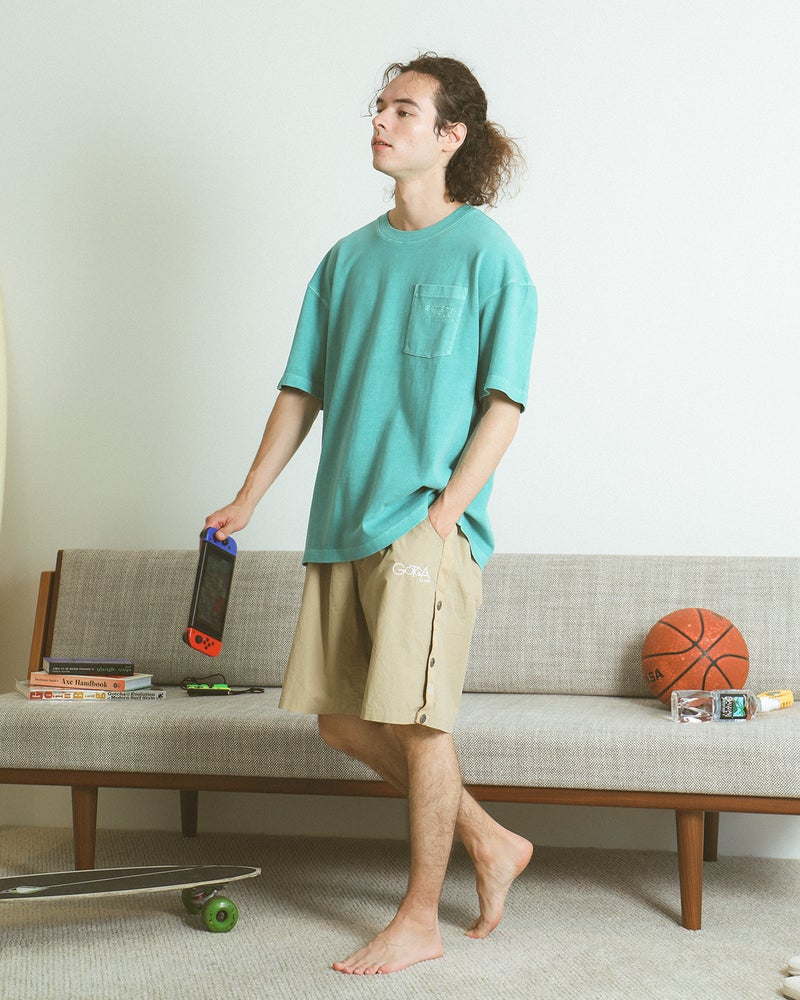 ピグメントオレンジ：175cm/66kg(Lサイズ着用)