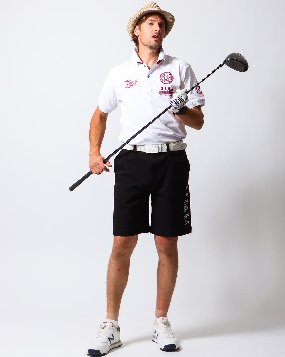 ホワイト：183cm/70kg(Lサイズ着用)