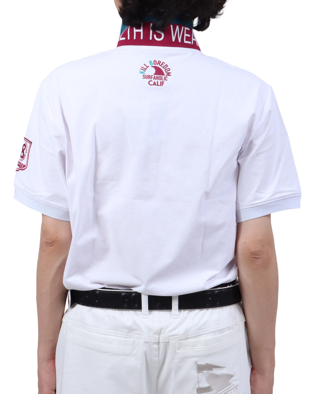 ホワイト：173cm63kg(Lサイズ着用)