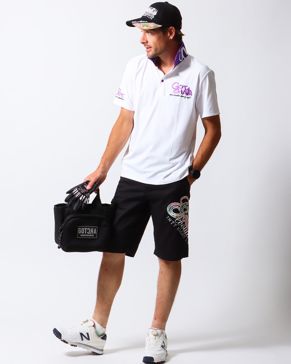 ホワイト：183cm/70kg(Lサイズ着用)