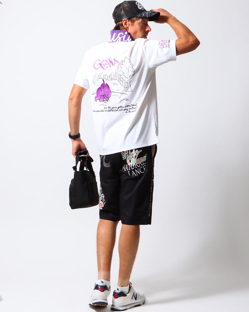 ホワイト：183cm/70kg(Lサイズ着用)