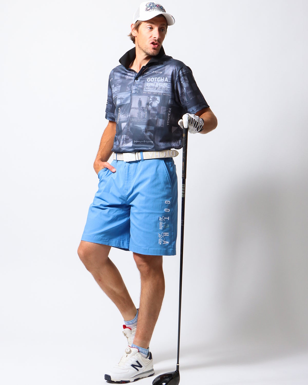GOTCHA GOLF] ドライ フォトコラージュ モノトーン ポロ | PEET ONLINE