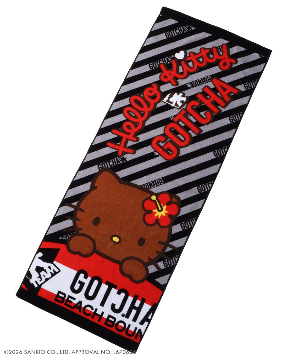 GOTCHA] 日焼け ハローキティ フェイスタオル | PEET ONLINE STORE