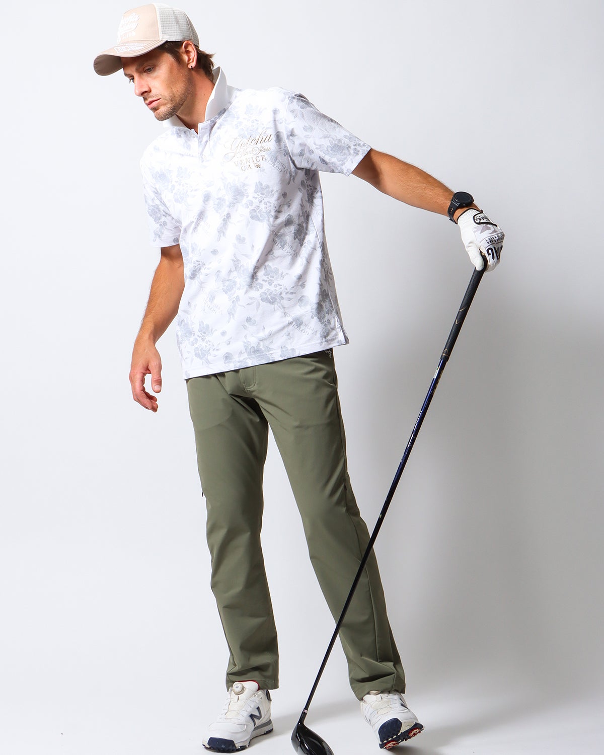 ホワイト：183cm/70kg(Lサイズ着用)