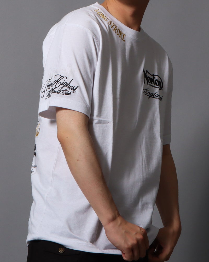 ホワイト：178cm/75kg(Lサイズ着用)