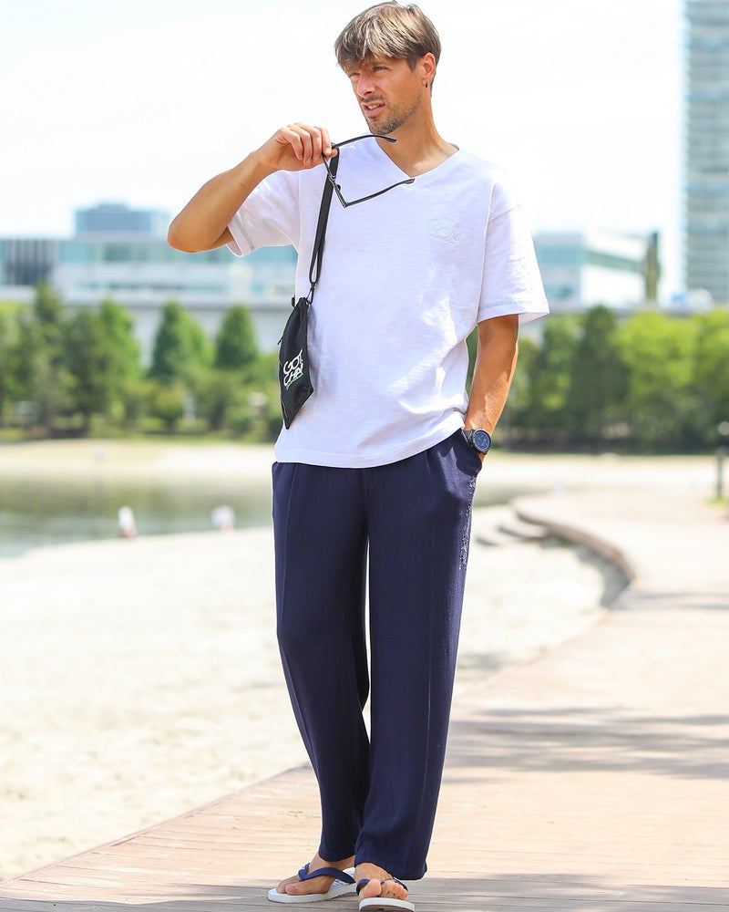 ネイビー：183cm/70kg(Lサイズ着用)