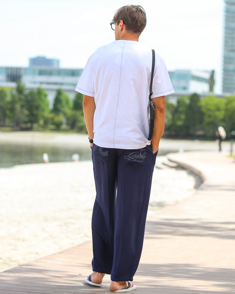 ネイビー：183cm/70kg(Lサイズ着用)