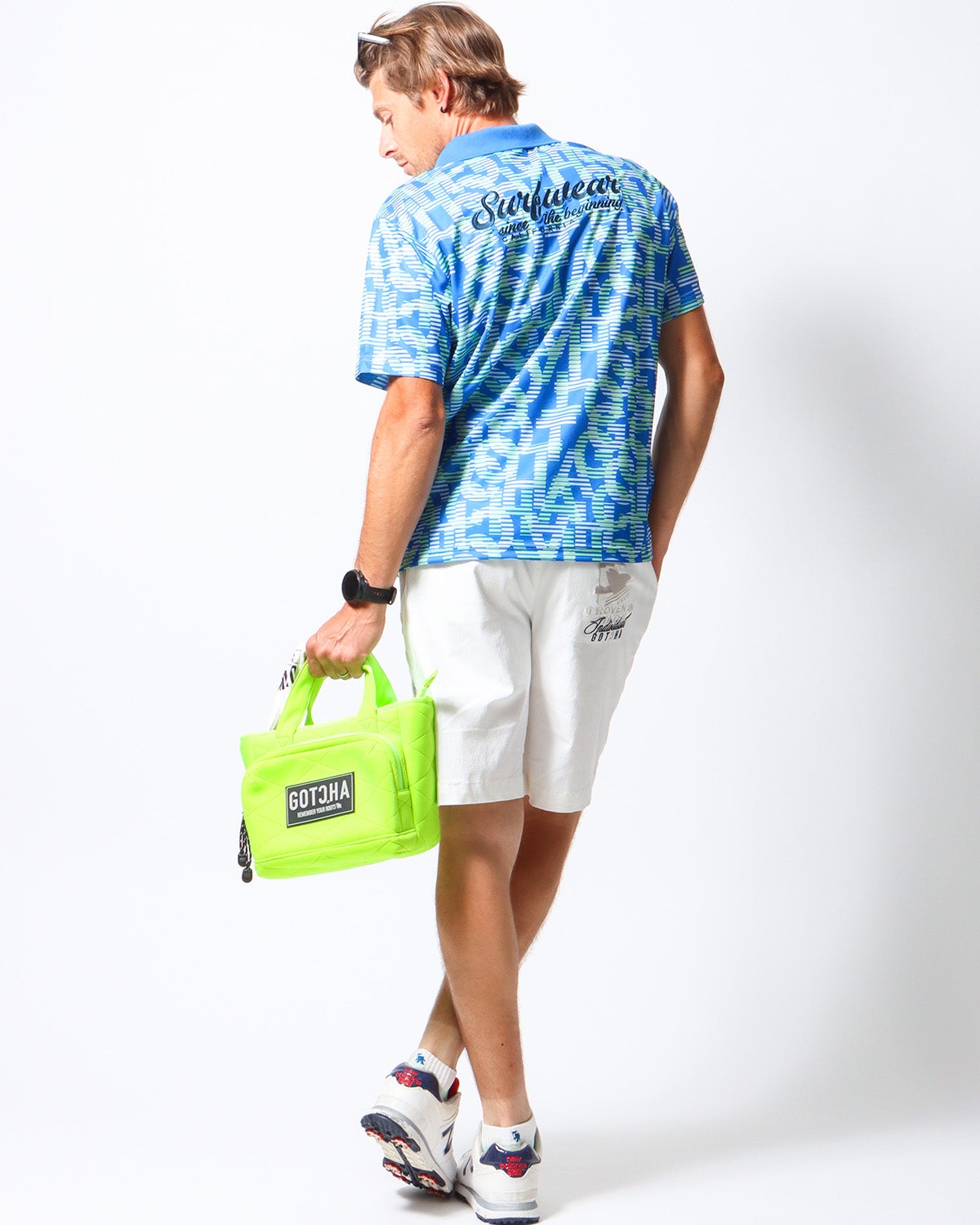 GOTCHA GOLF] ドライメッシュ ロゴ 総柄 ポロ | PEET ONLINE STORE