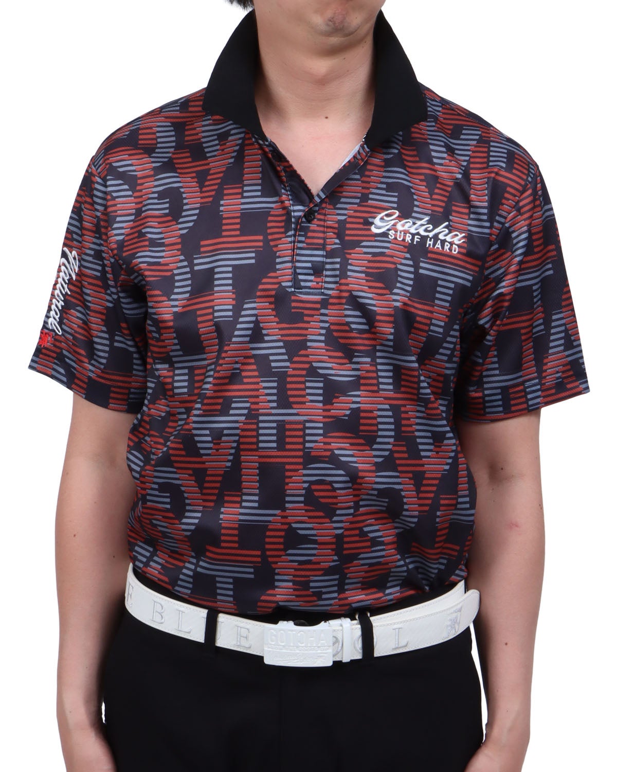 GOTCHA GOLF] ドライメッシュ ロゴ 総柄 ポロ | PEET ONLINE STORE