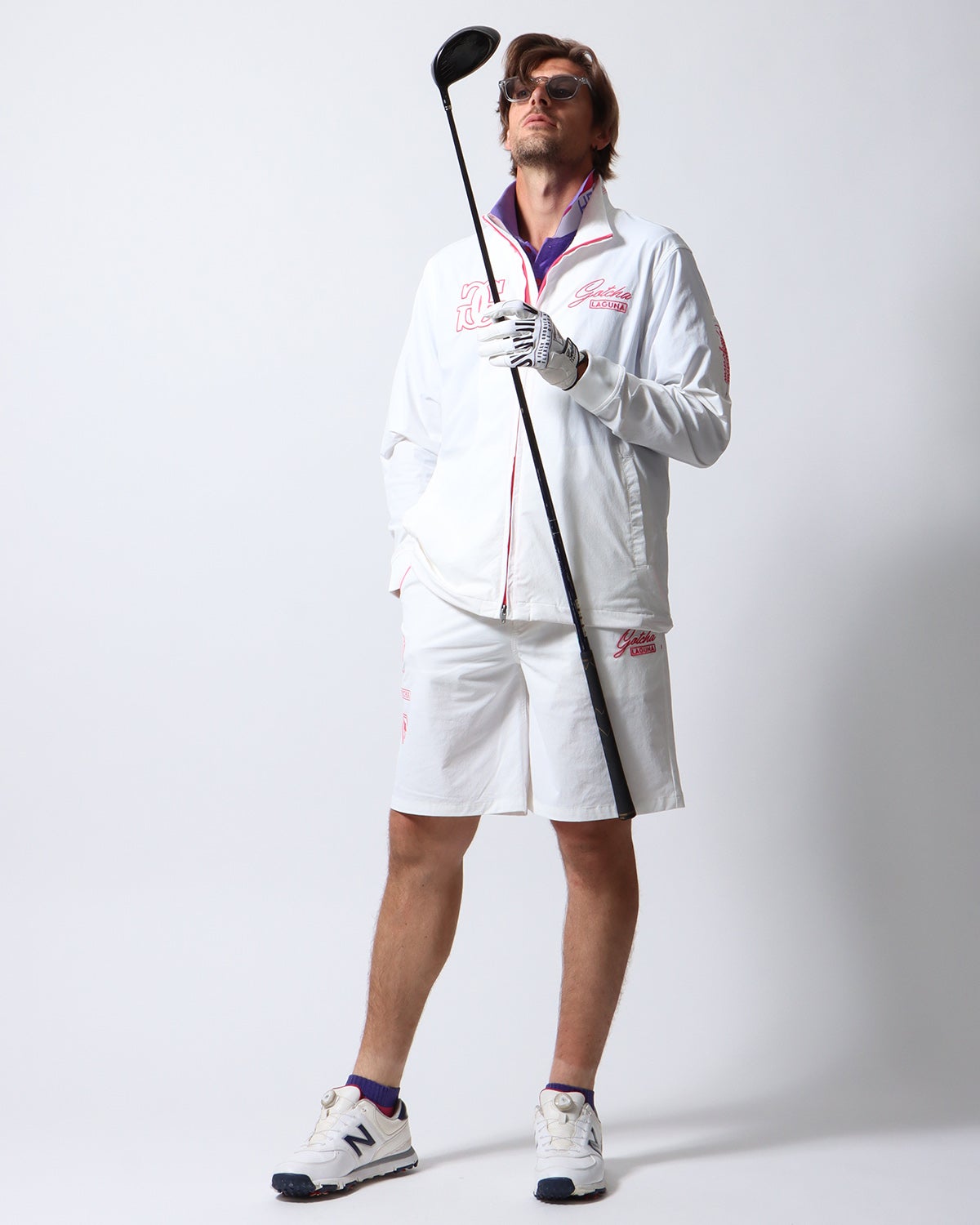 ホワイト：183cm/70kg(Lサイズ着用)