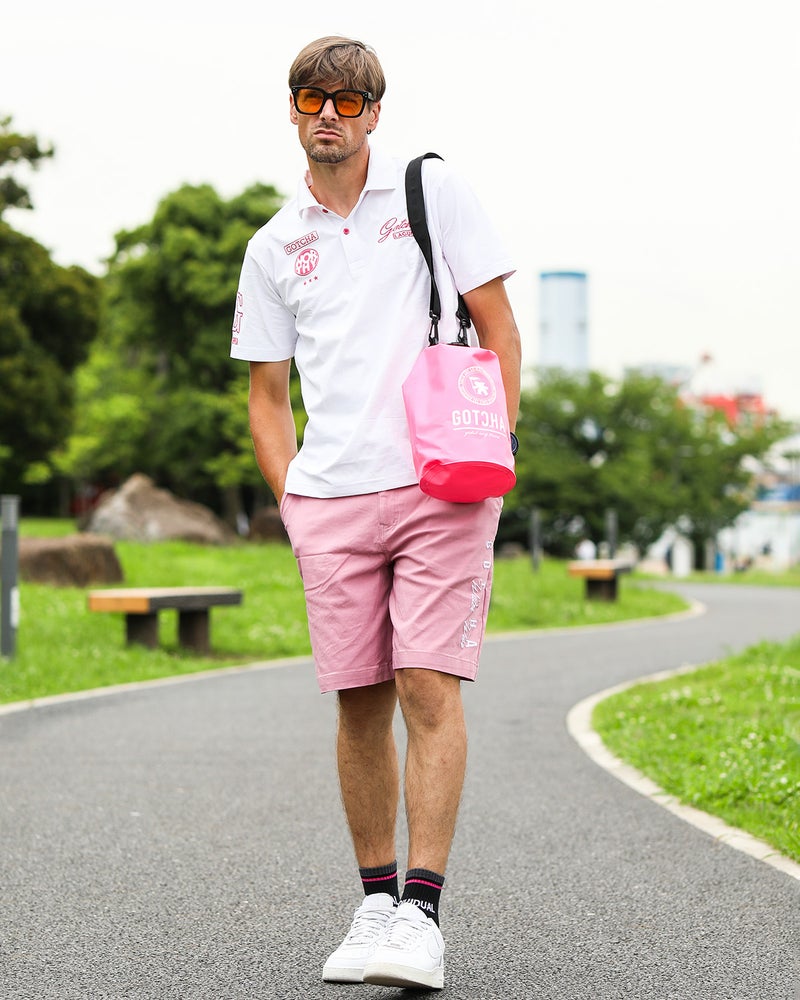 ホワイト：183cm/70kg(Lサイズ着用)