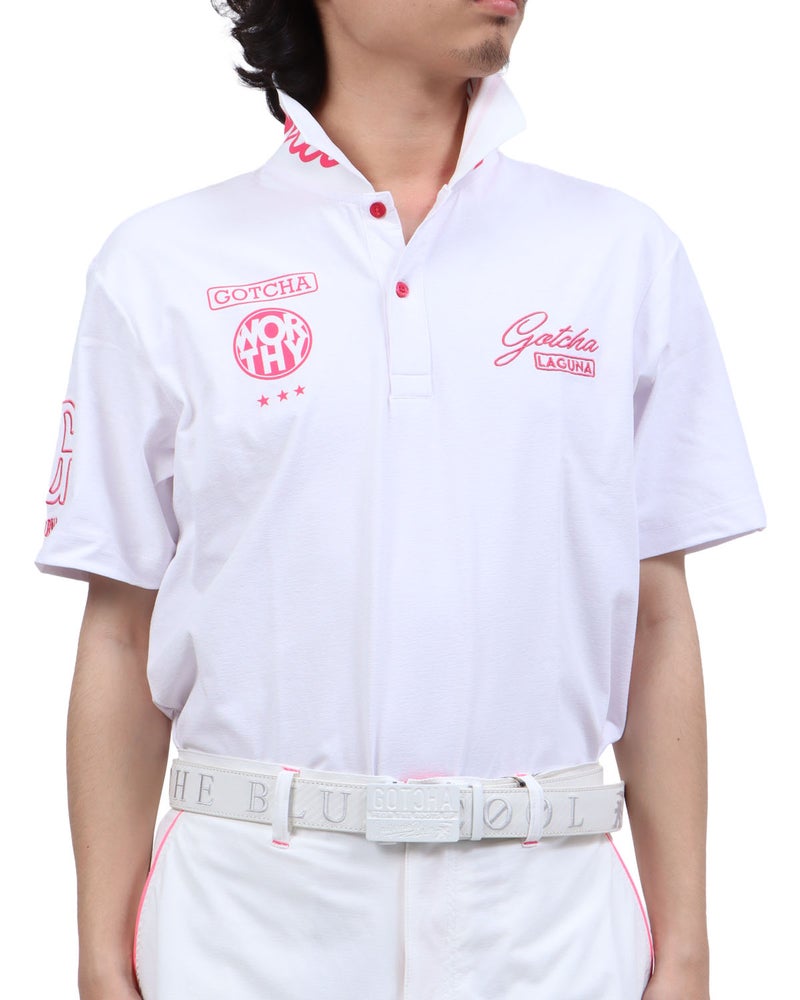 ホワイト：173cm63kg(Lサイズ着用)