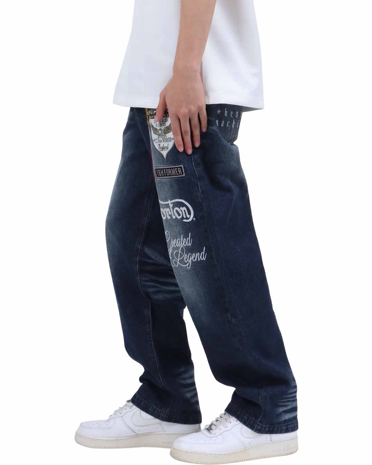 インディゴ：173cm63kg(Mサイズ着用)