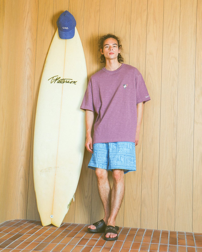 ライトブルー：175cm/66kg(Lサイズ着用)