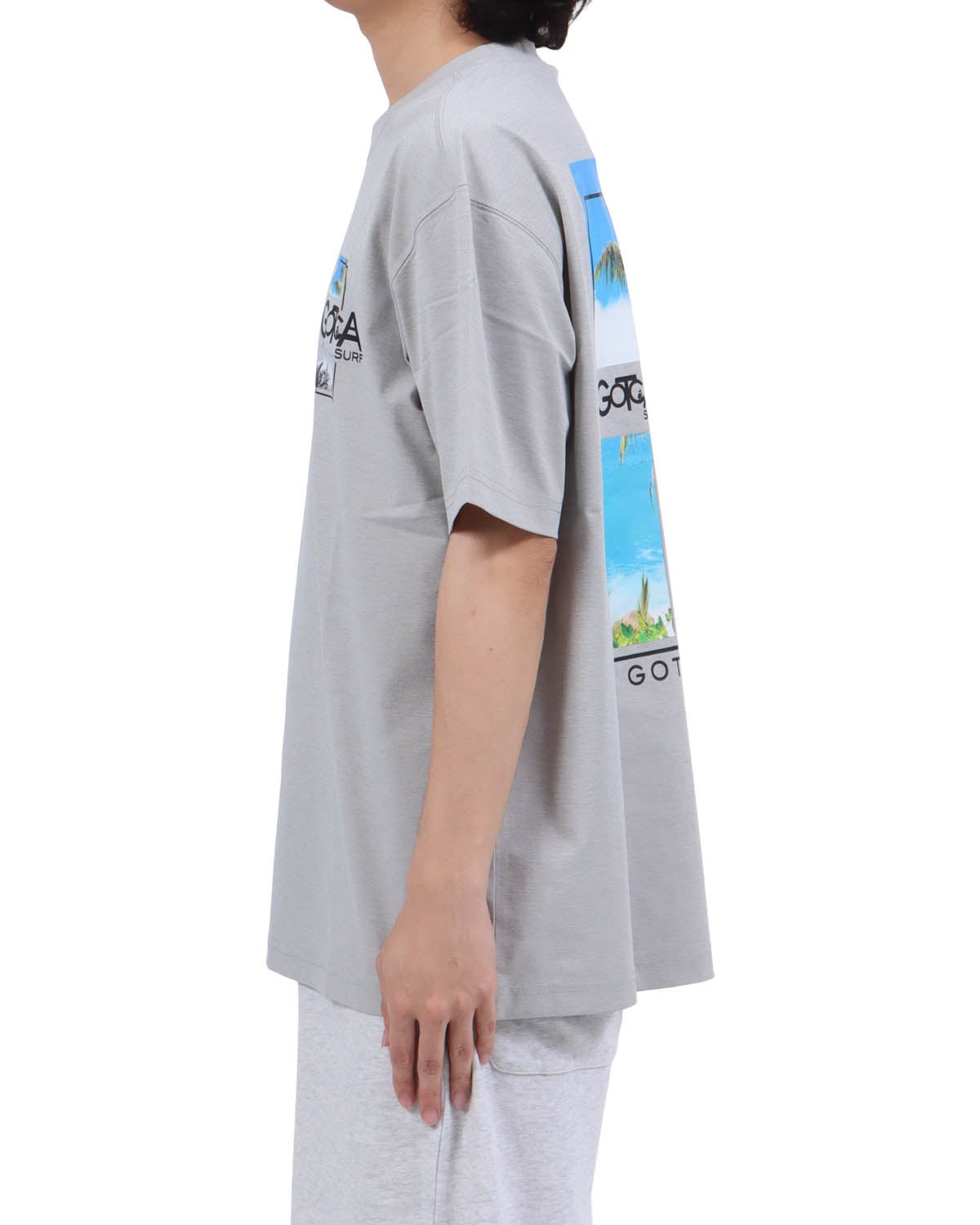 グレー：173cm63kg(Lサイズ着用)