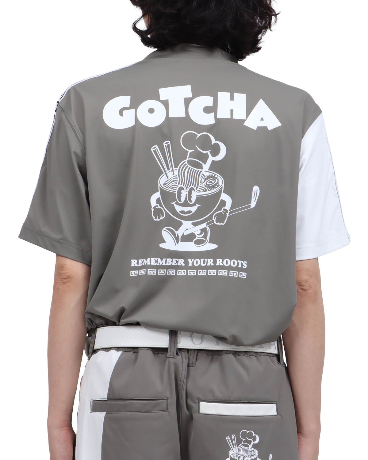 GOTCHA GOLF] UVカット 接触冷感 ラーメンくんロゴ ハイネックシャツ