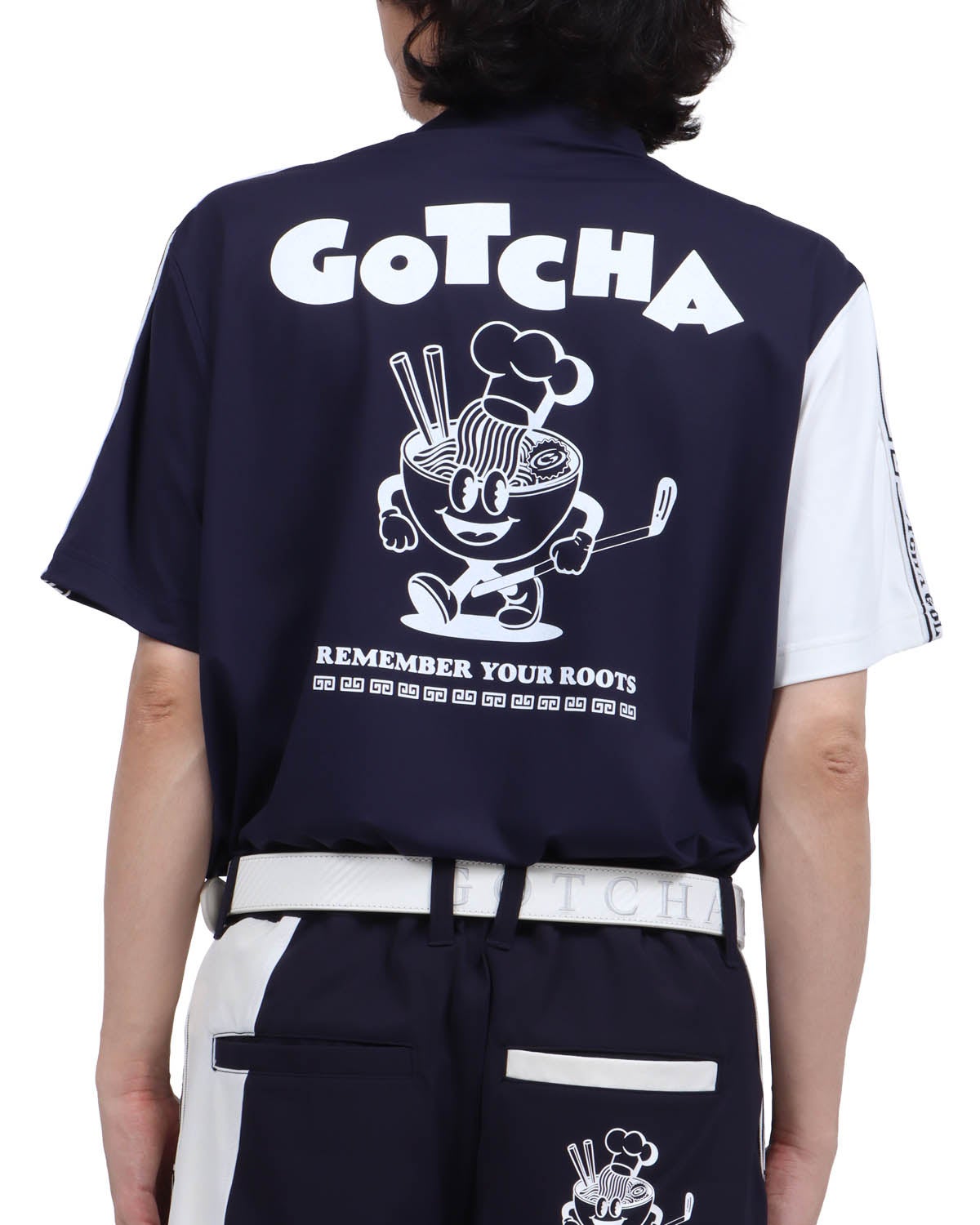 GOTCHA GOLF] UVカット 接触冷感 ラーメンくんロゴ ハイネックシャツ