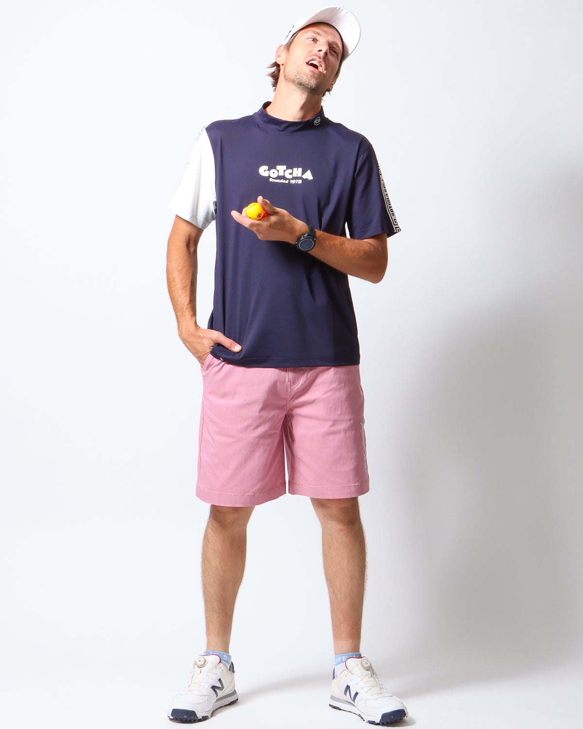 ネイビー：183cm/70kg(Lサイズ着用)