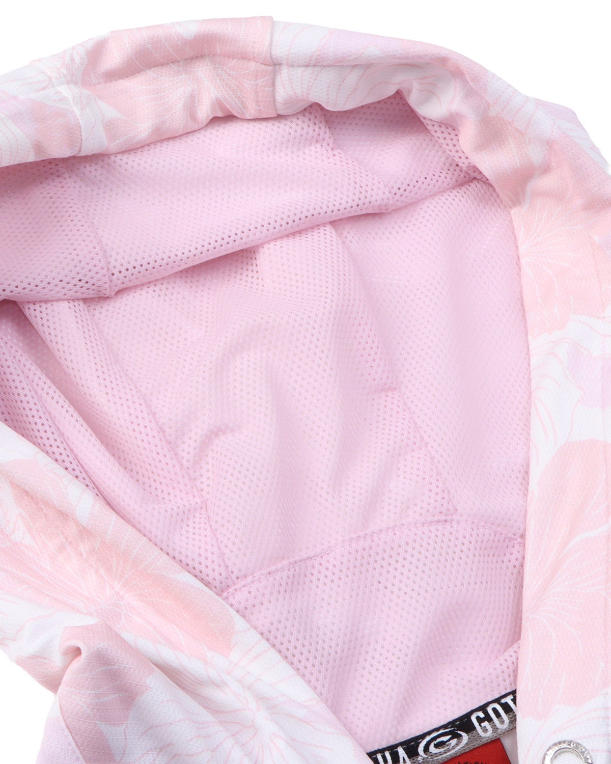 【美品】MARK & LONA ハーフジップシャツ 総柄 ホワイト ピンク GOTCHA] ウィメンズ UVカット 総柄ジップパーカー | PEET ONLINE STORE