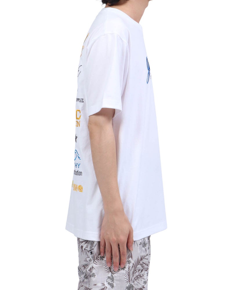 ホワイト：173cm63kg(Lサイズ着用)