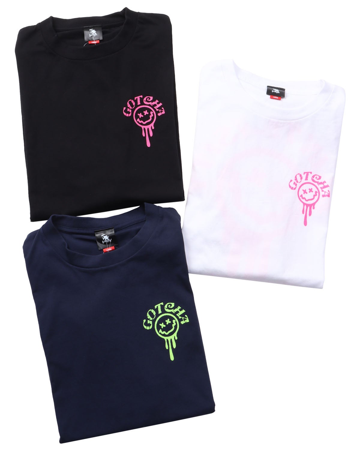 GOTCHA] JAPAN加工 スマイリーフェイス ネオンプリントT | PEET ONLINE