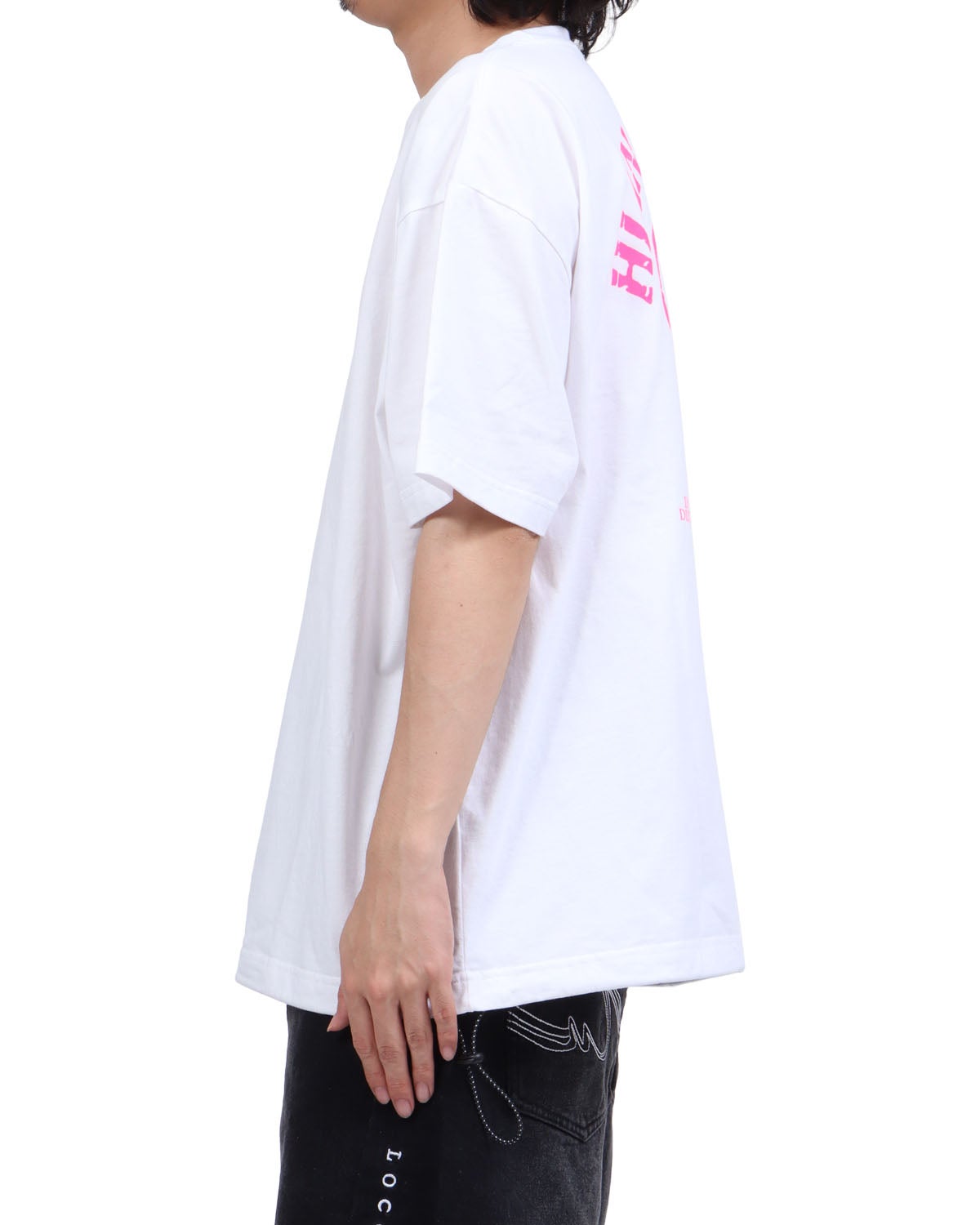 ホワイト：173cm63kg(Lサイズ着用)