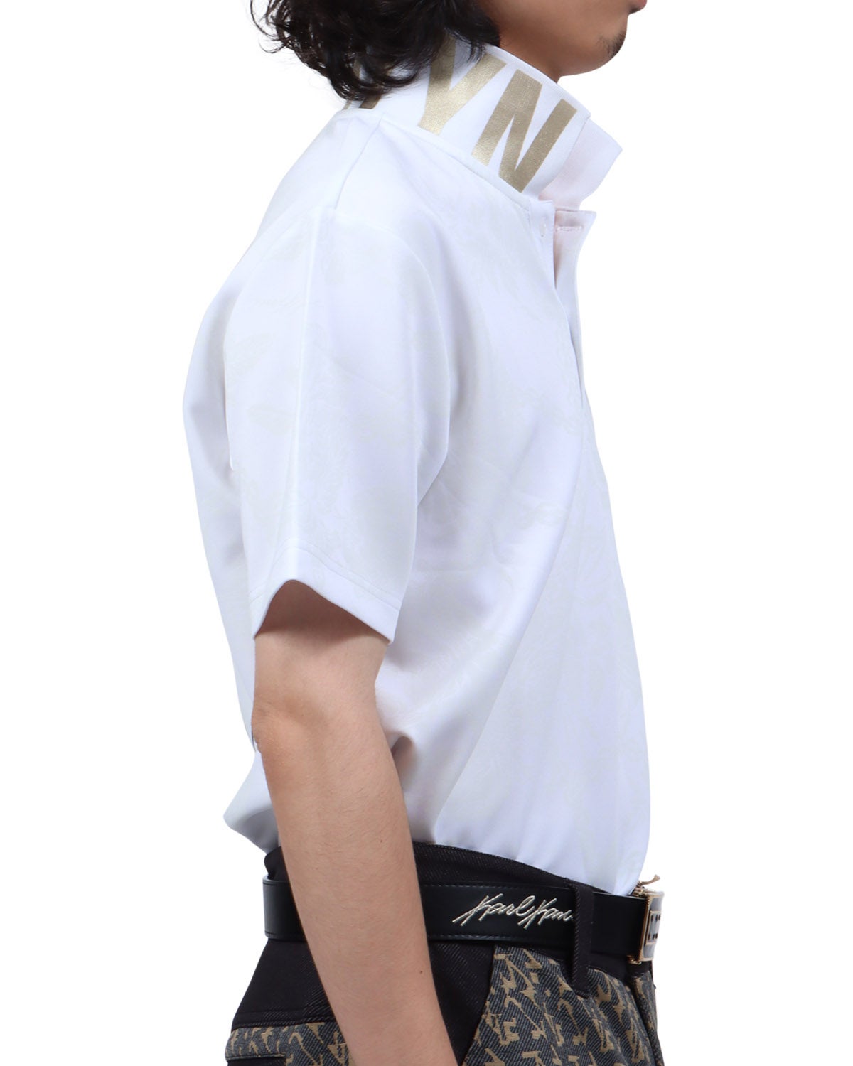 ホワイト：173cm63kg(Lサイズ着用)