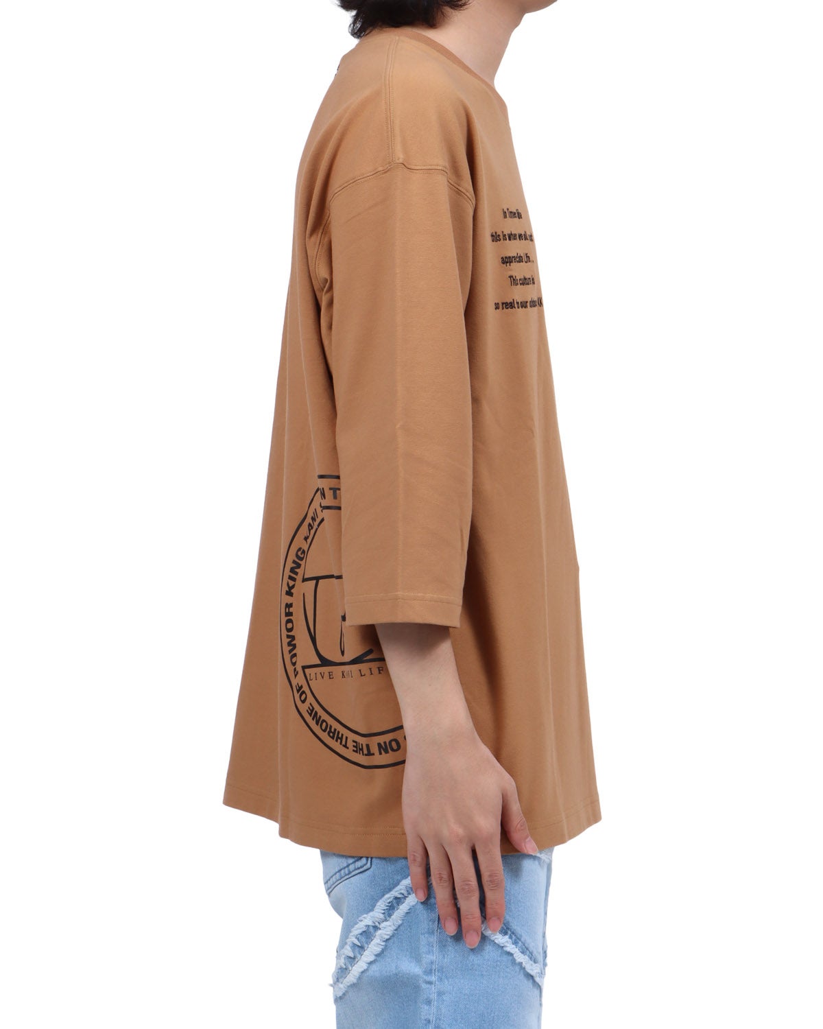 ベージュ：173cm63kg(Lサイズ着用)
