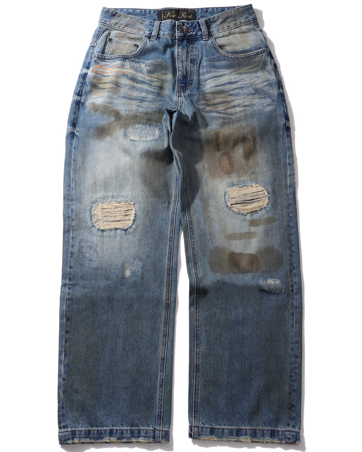 Karl Kani] ダメージ 泥 デニムパンツ | PEET ONLINE STORE