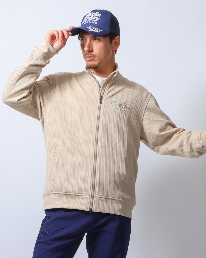 ベージュ：180cm/70kg(Lサイズ着用)
