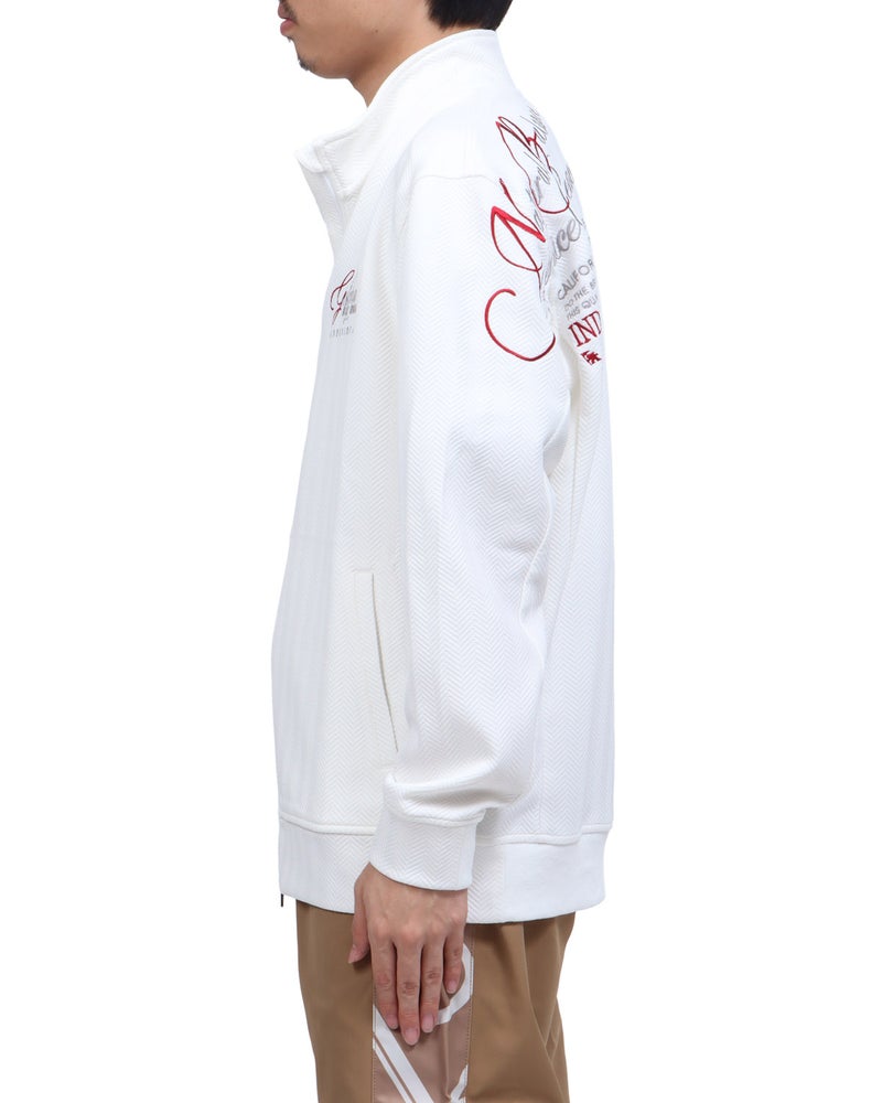 ホワイト：173cm63kg(Lサイズ着用)