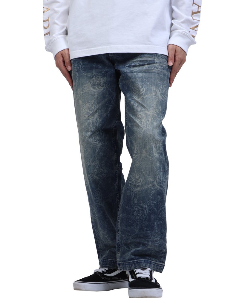 インディゴ：173cm63kg(32inc着用)