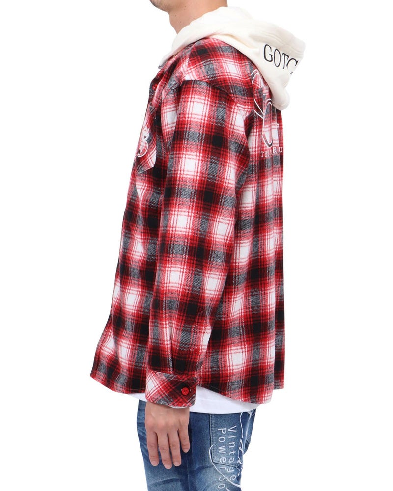レッド：174cm62kg(Lサイズ着用)