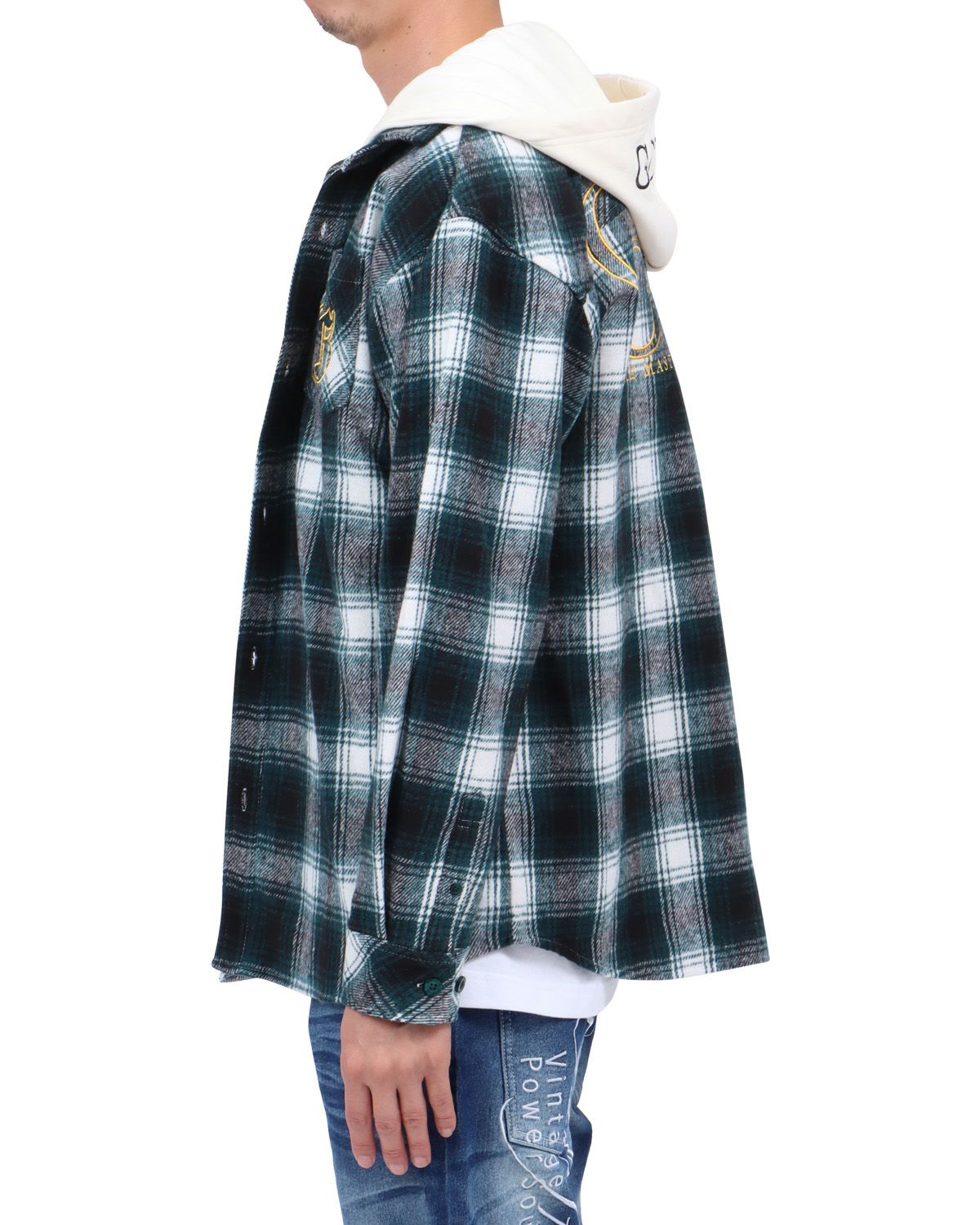 グリーン：174cm62kg(Lサイズ着用)