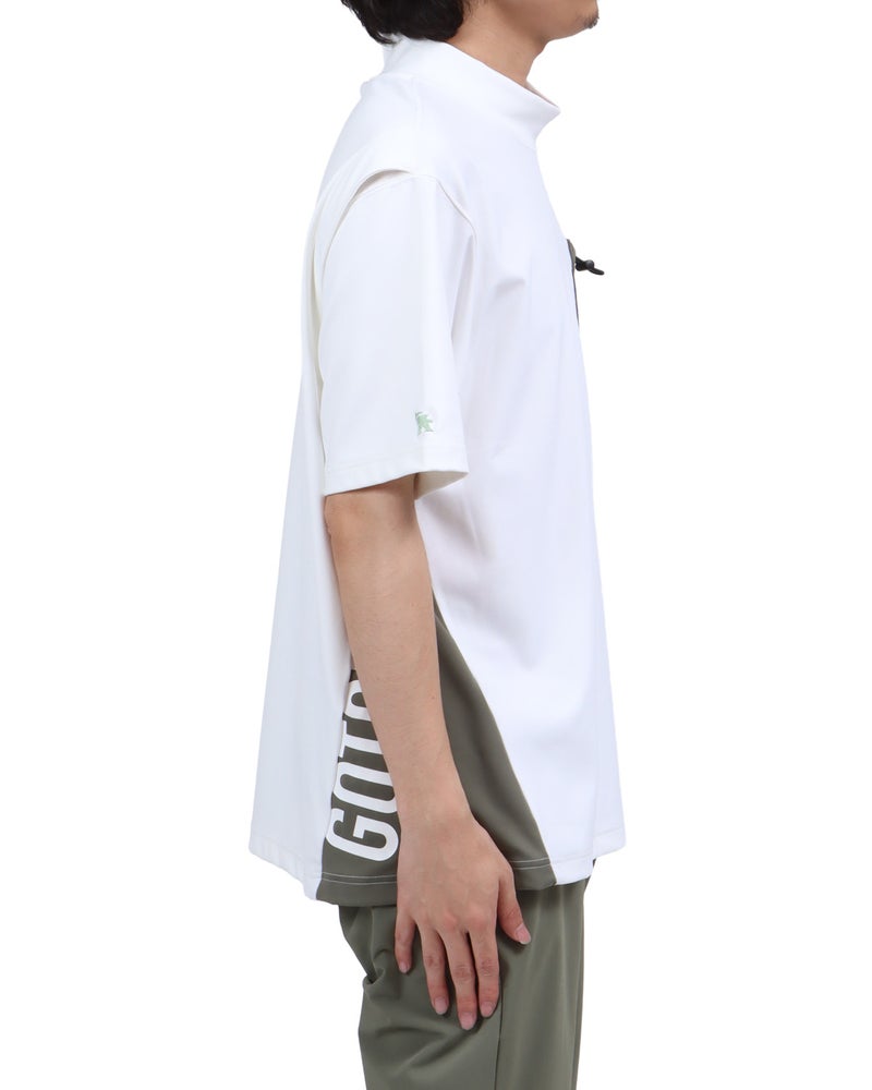 ホワイト：173cm63kg(Lサイズ着用)