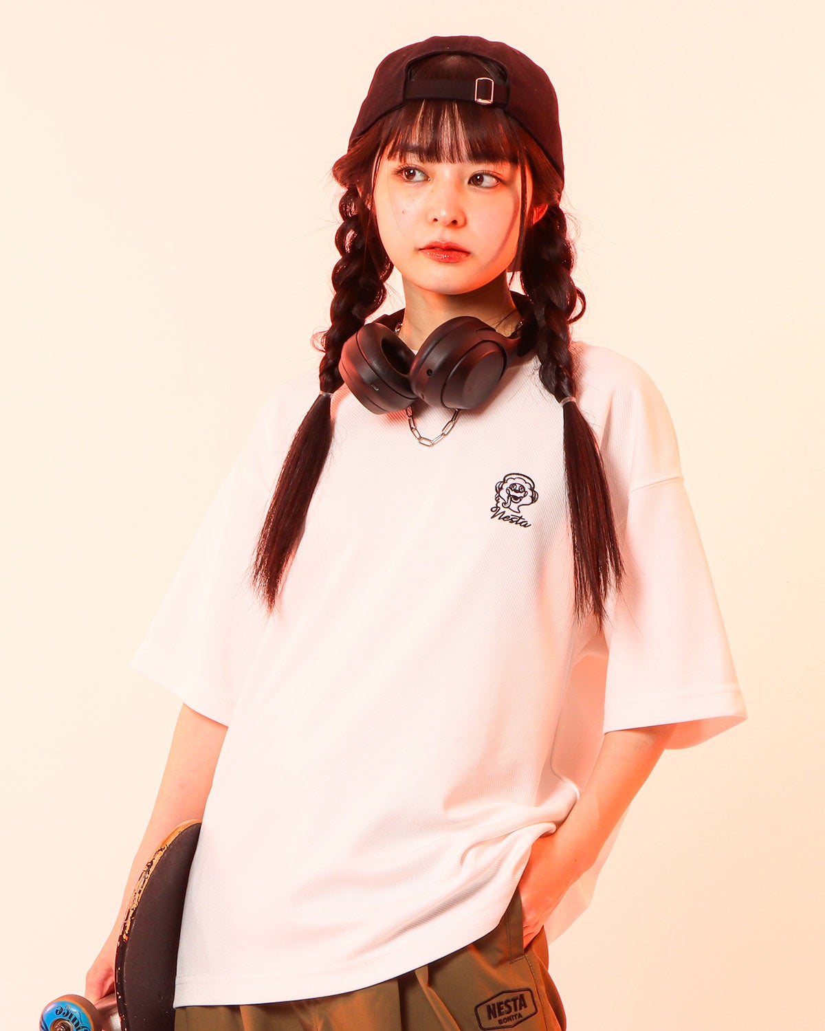 ホワイト：160cm(Mサイズ着用)