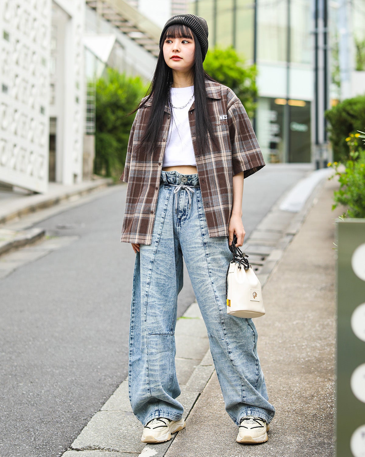 ベージュ：160cm(Mサイズ着用)