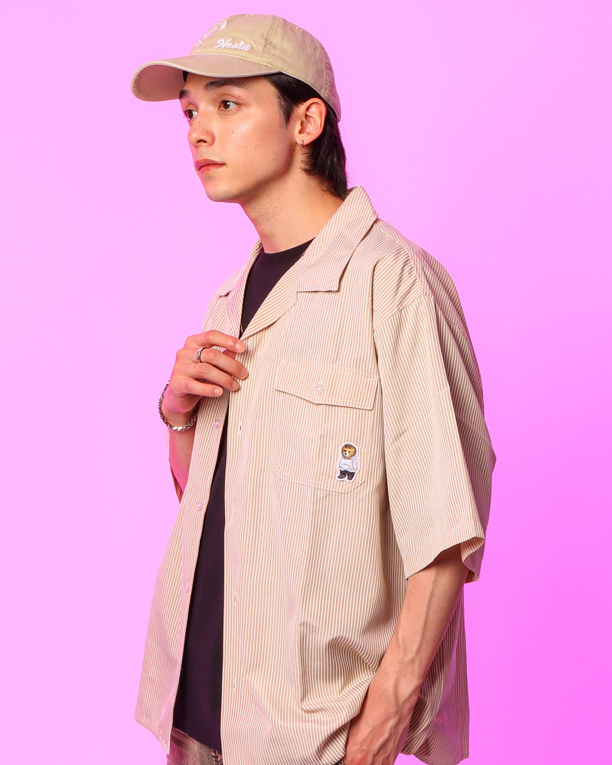 ベージュ：175cm(Lサイズ着用)
