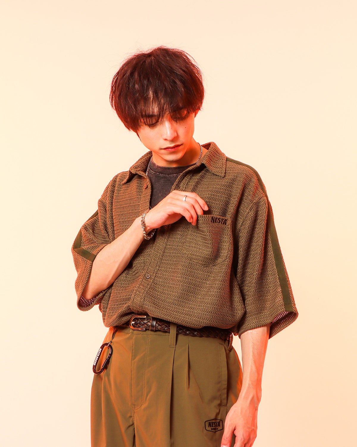 カーキ：175cm(Mサイズ着用)
