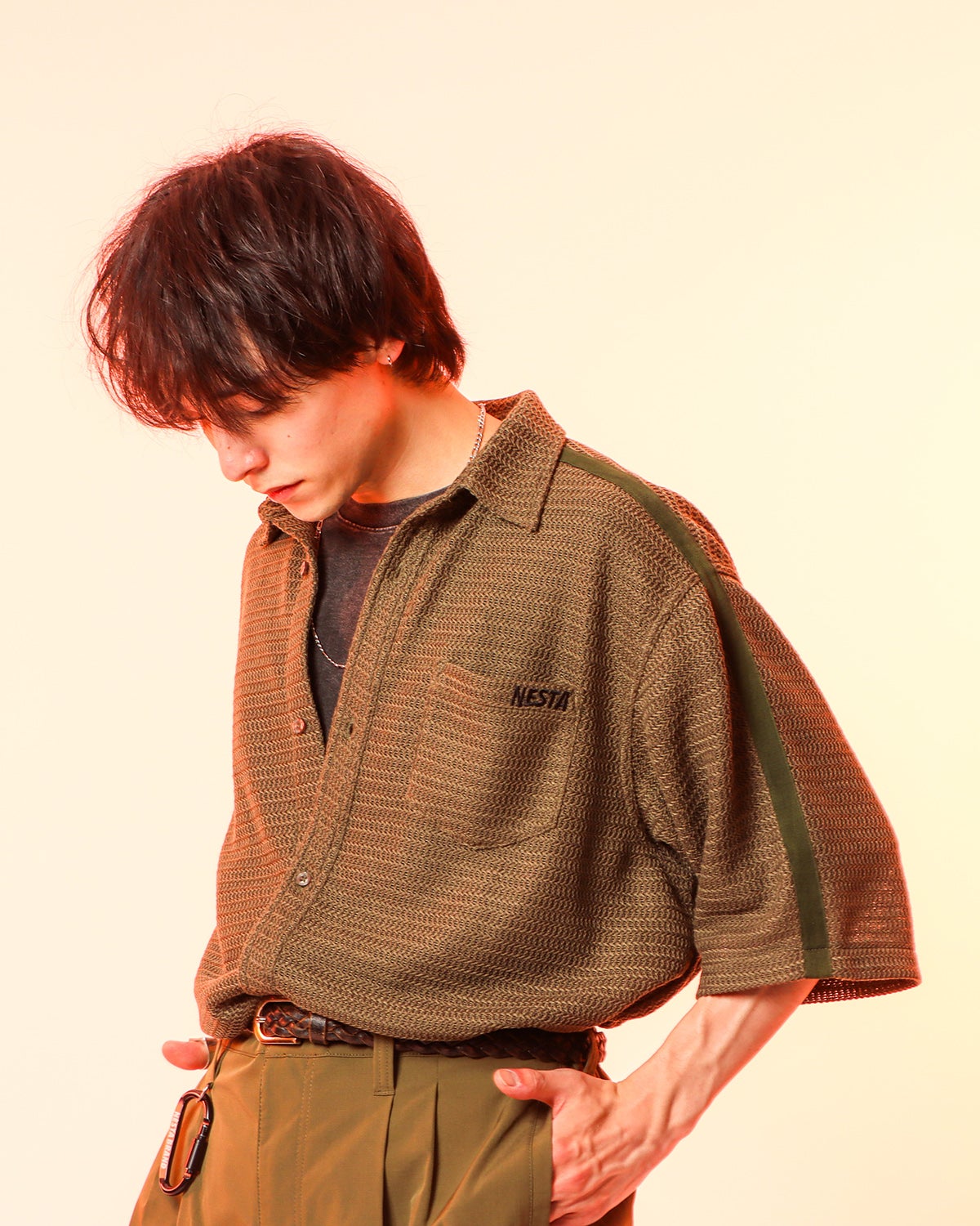 カーキ：175cm(Mサイズ着用)