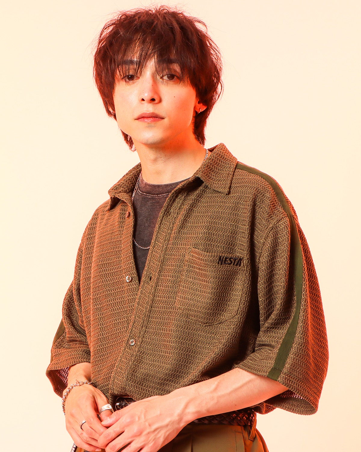 カーキ：175cm(Mサイズ着用)