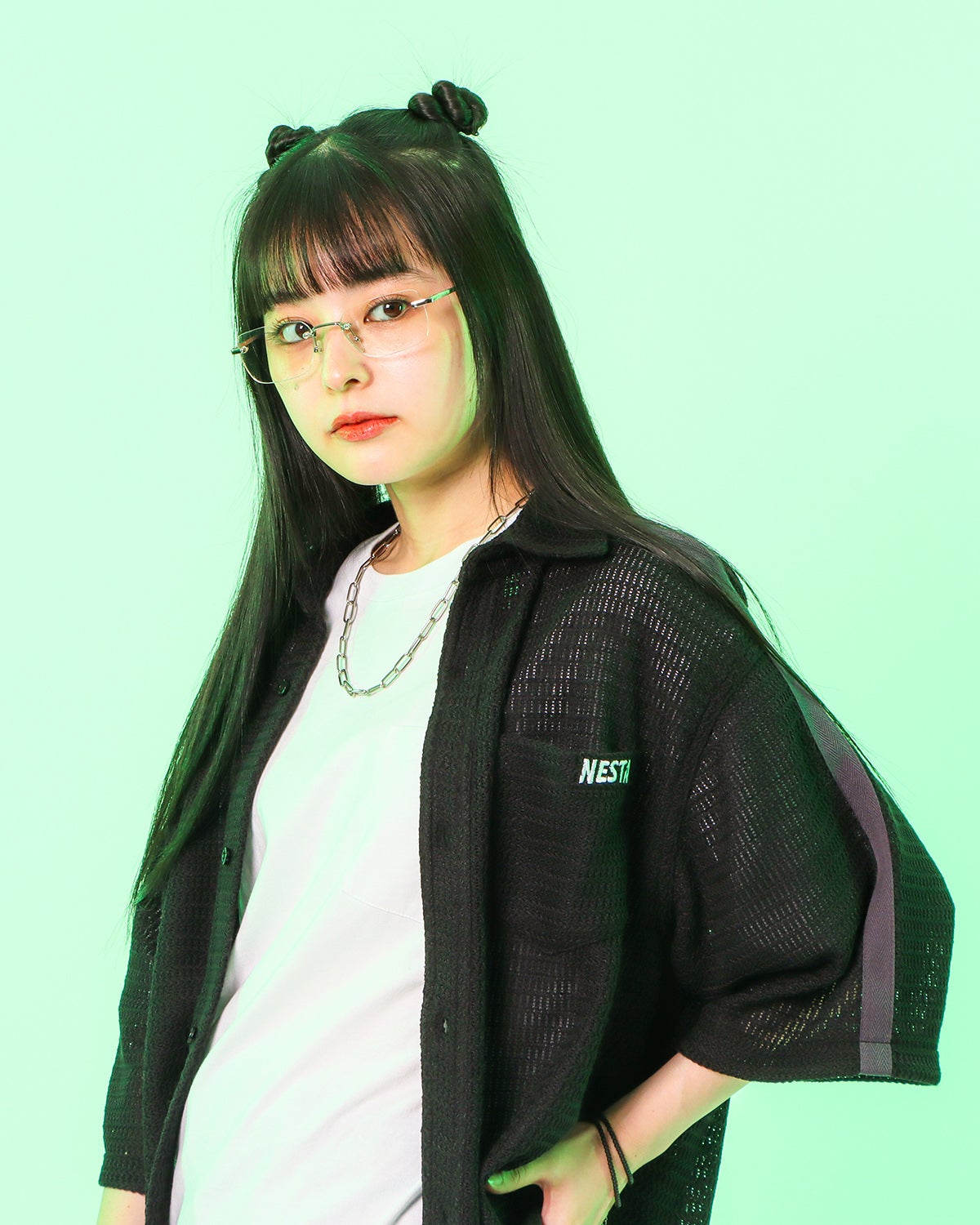 ブラック：160cm(Mサイズ着用)