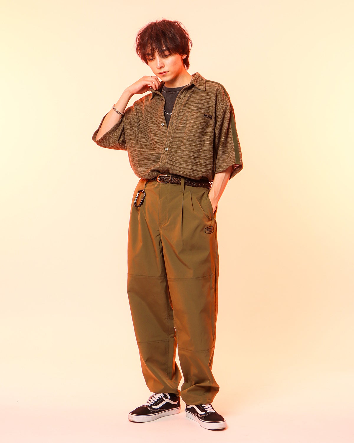 カーキ：175cm(Mサイズ着用)