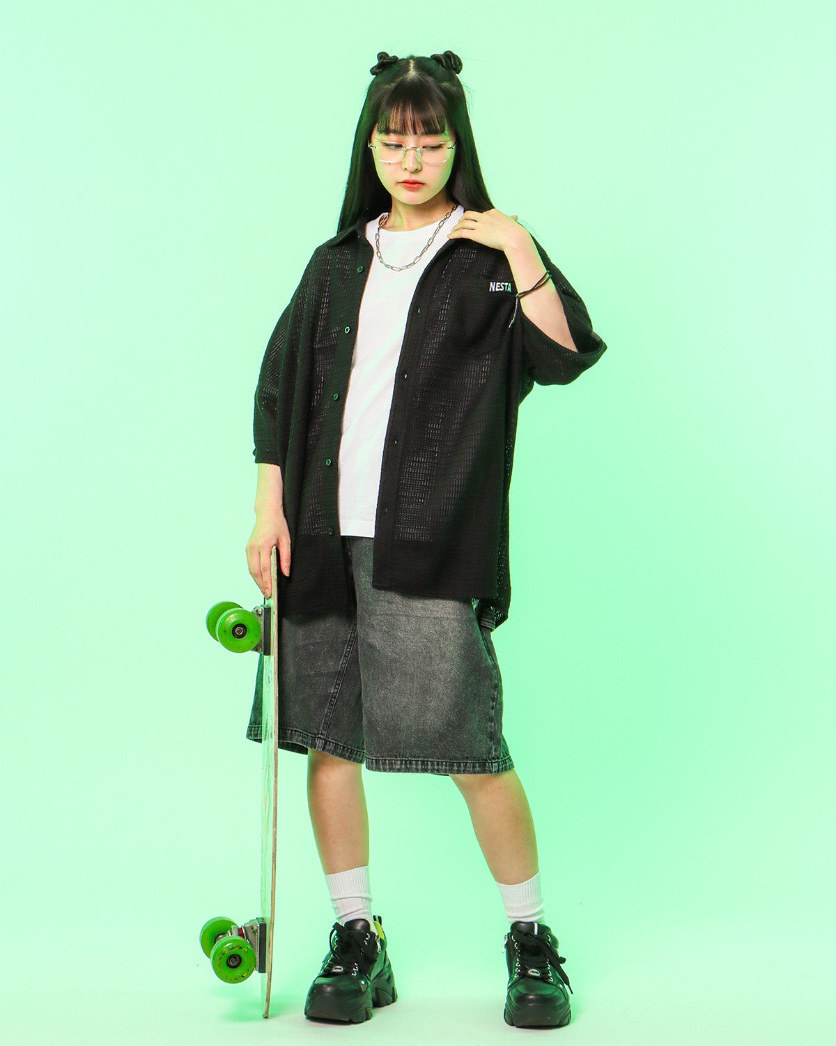 ブラック：160cm(Mサイズ着用)