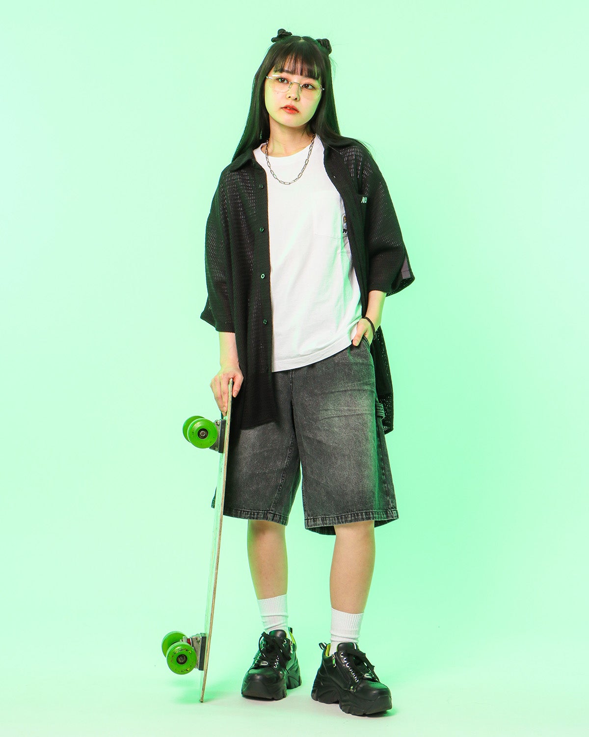 ブラック：160cm(Mサイズ着用)