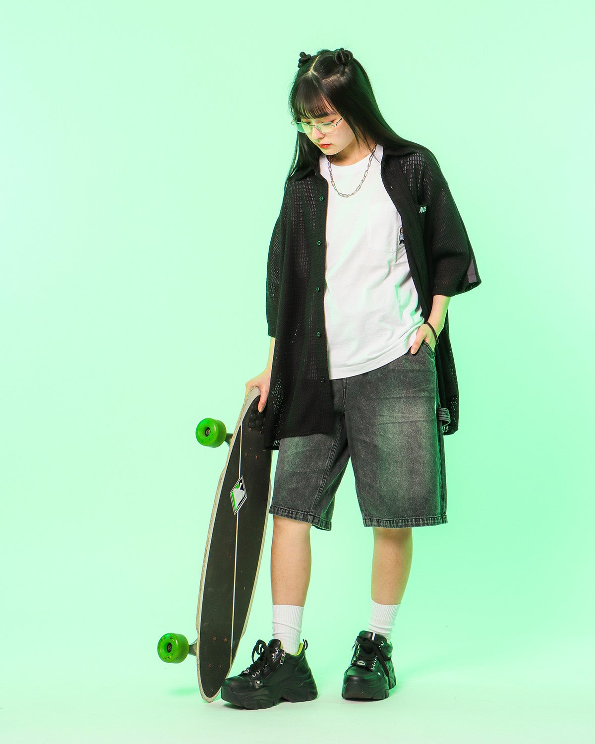 ブラック：160cm(Mサイズ着用)