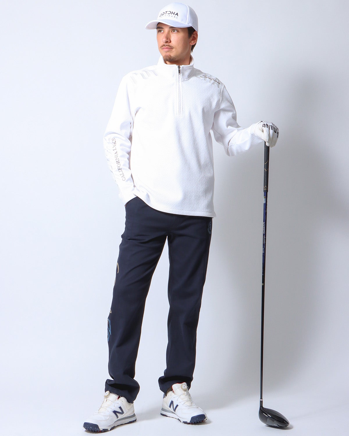 ネイビー：180cm/70kg(Lサイズ着用)